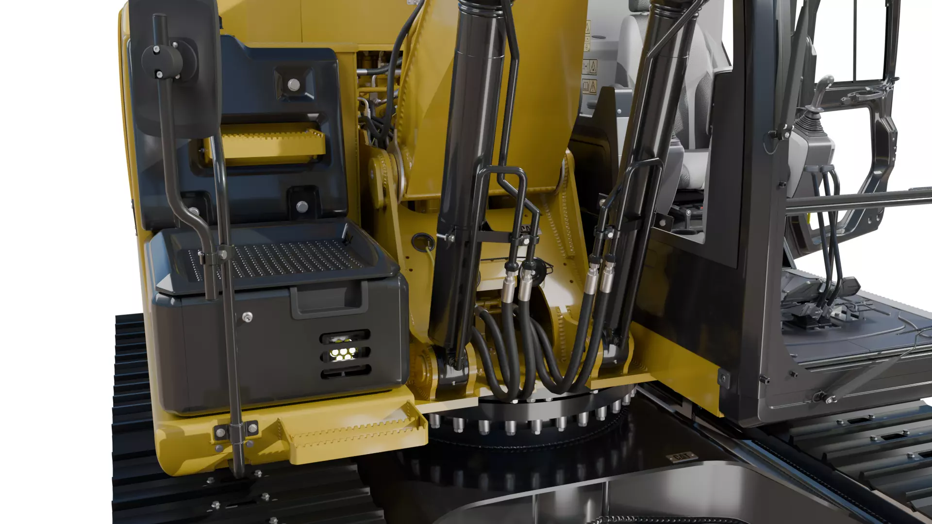 CAT excavator 312F 313F High Quality Cab 3D model_8