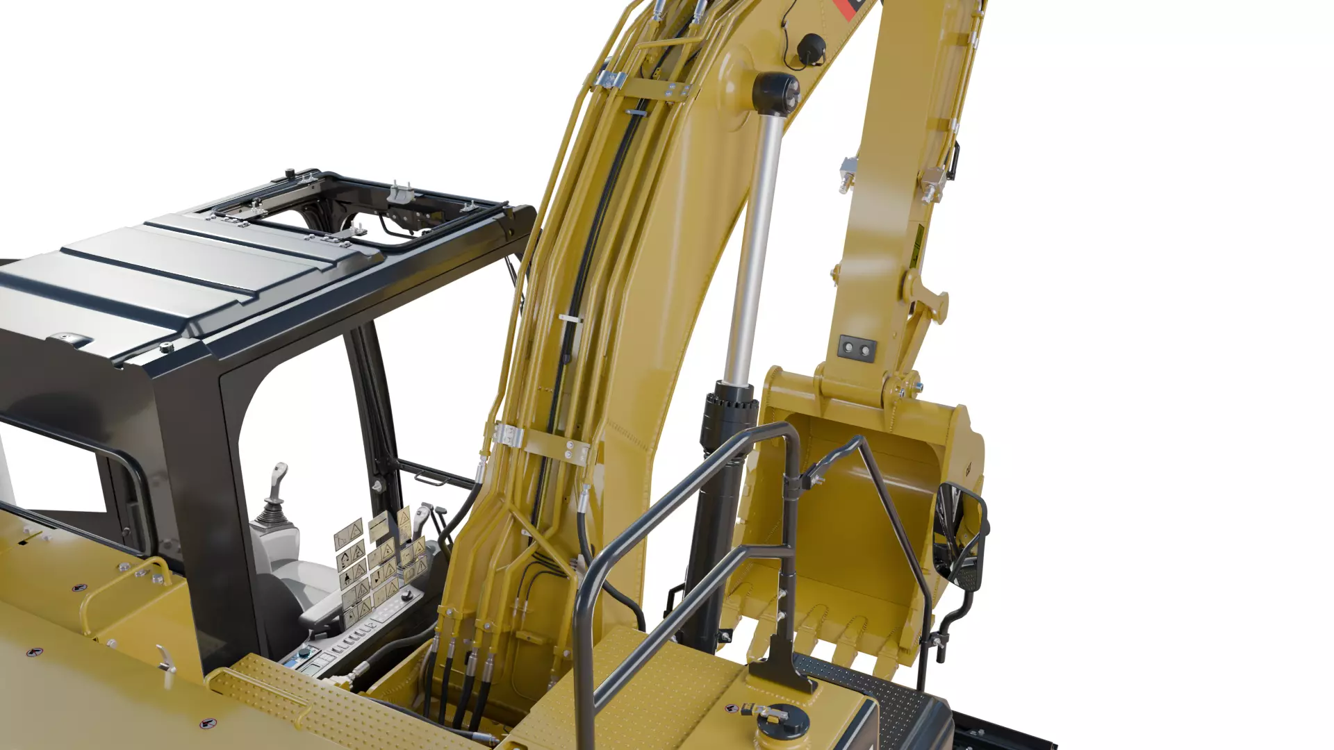 CAT excavator 312F 313F High Quality Cab 3D model_7