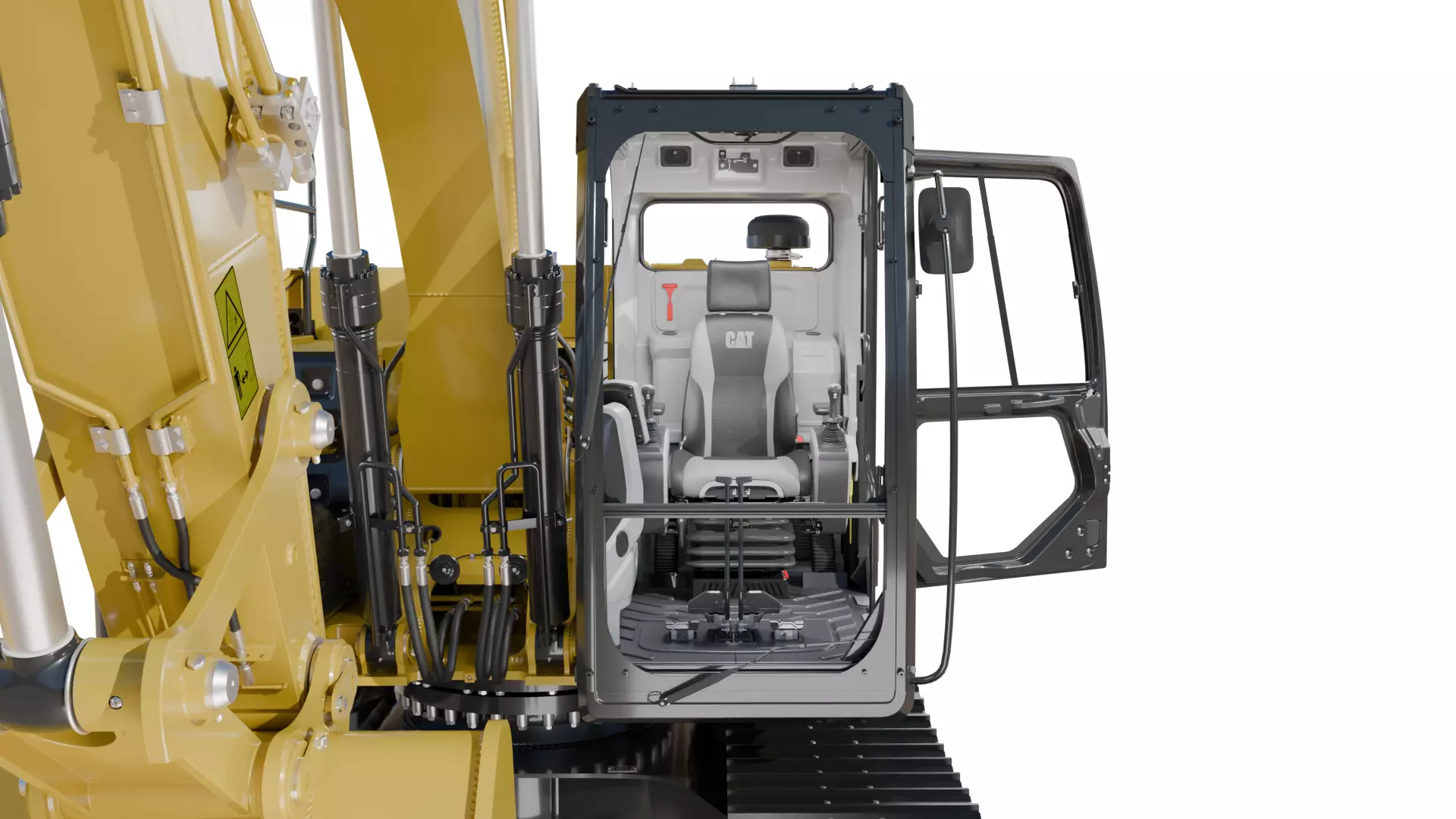 CAT excavator 312F 313F High Quality Cab 3D model_12