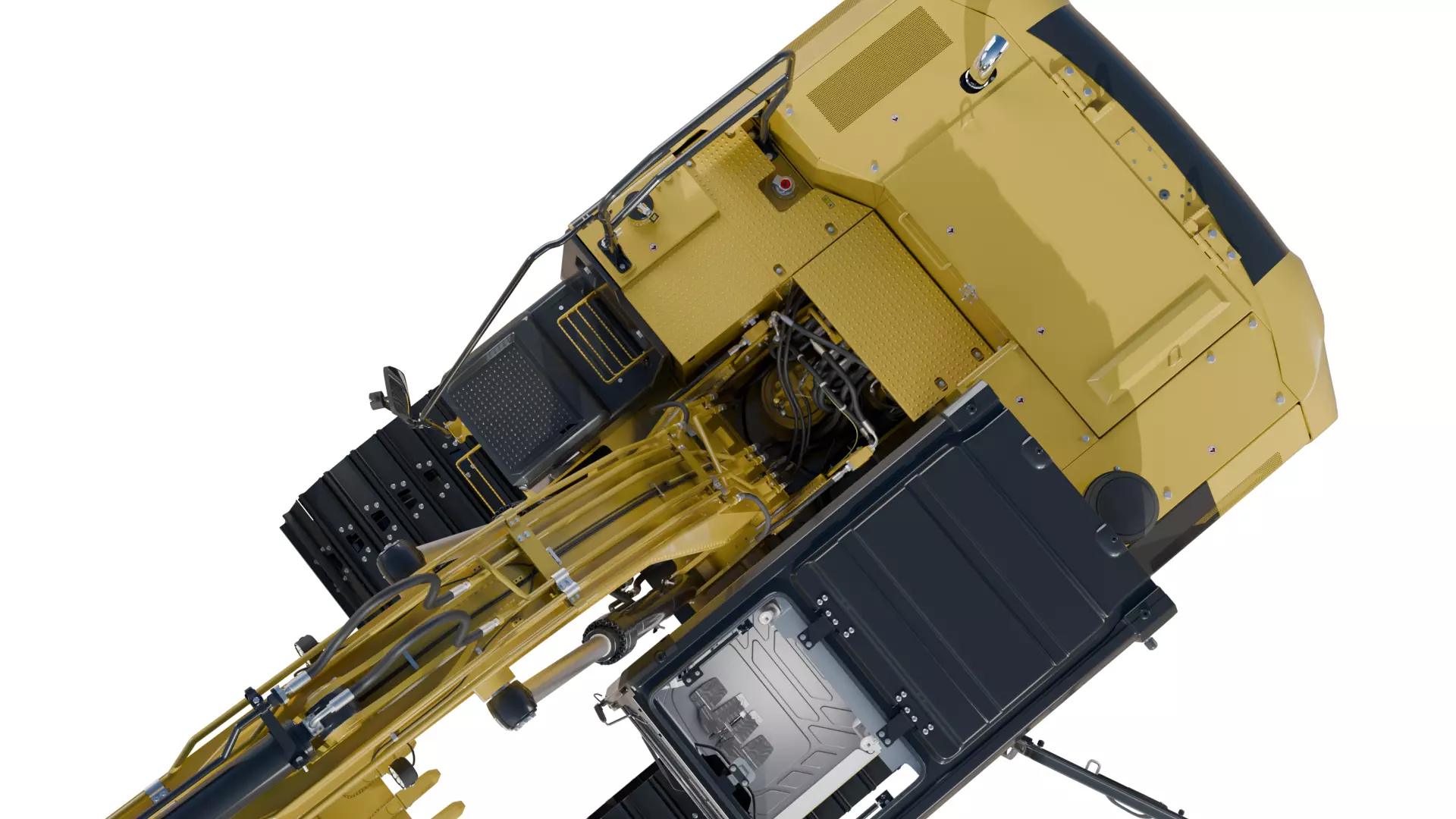 CAT excavator 312F 313F High Quality Cab 3D model_6