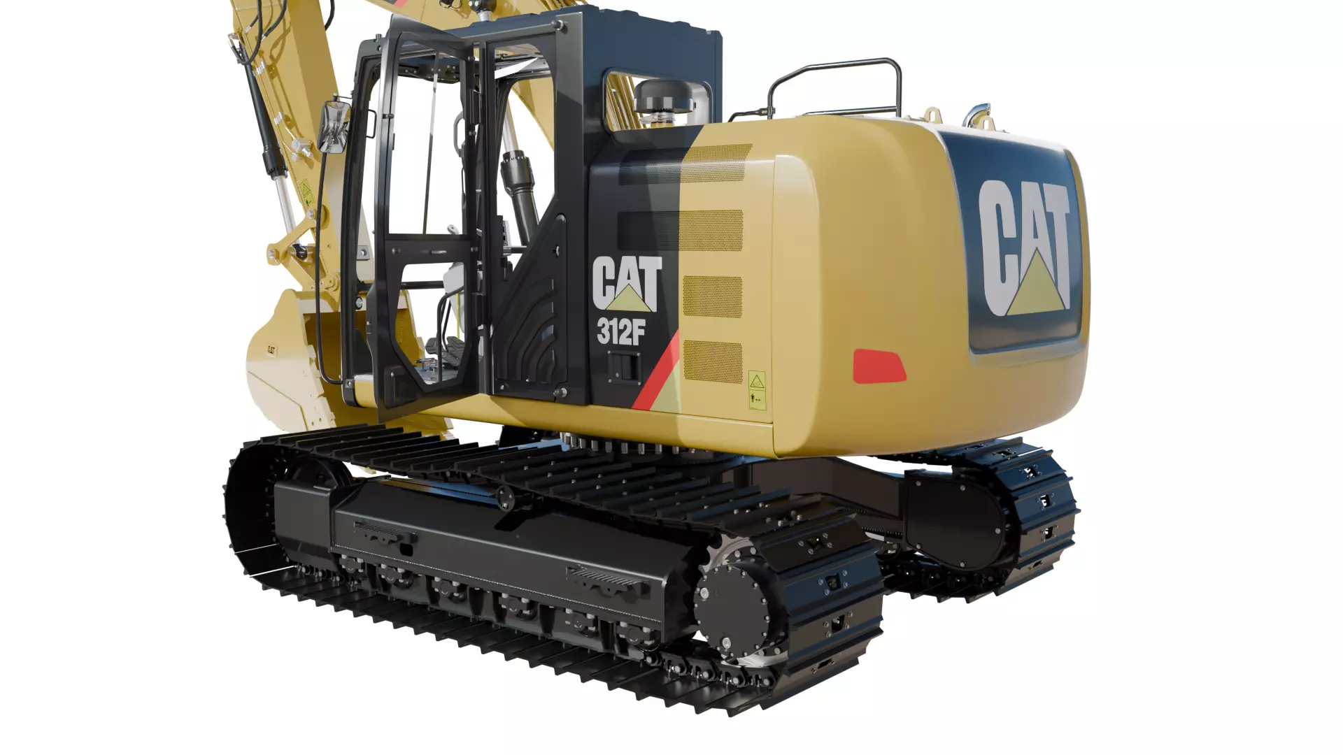 CAT excavator 312F 313F High Quality Cab 3D model_4