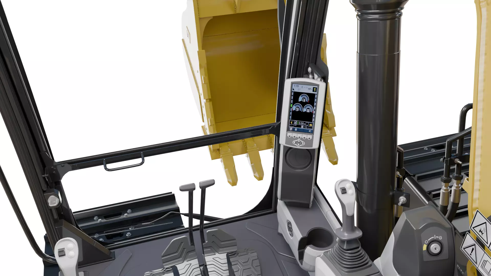 CAT excavator 312F 313F High Quality Cab 3D model_14