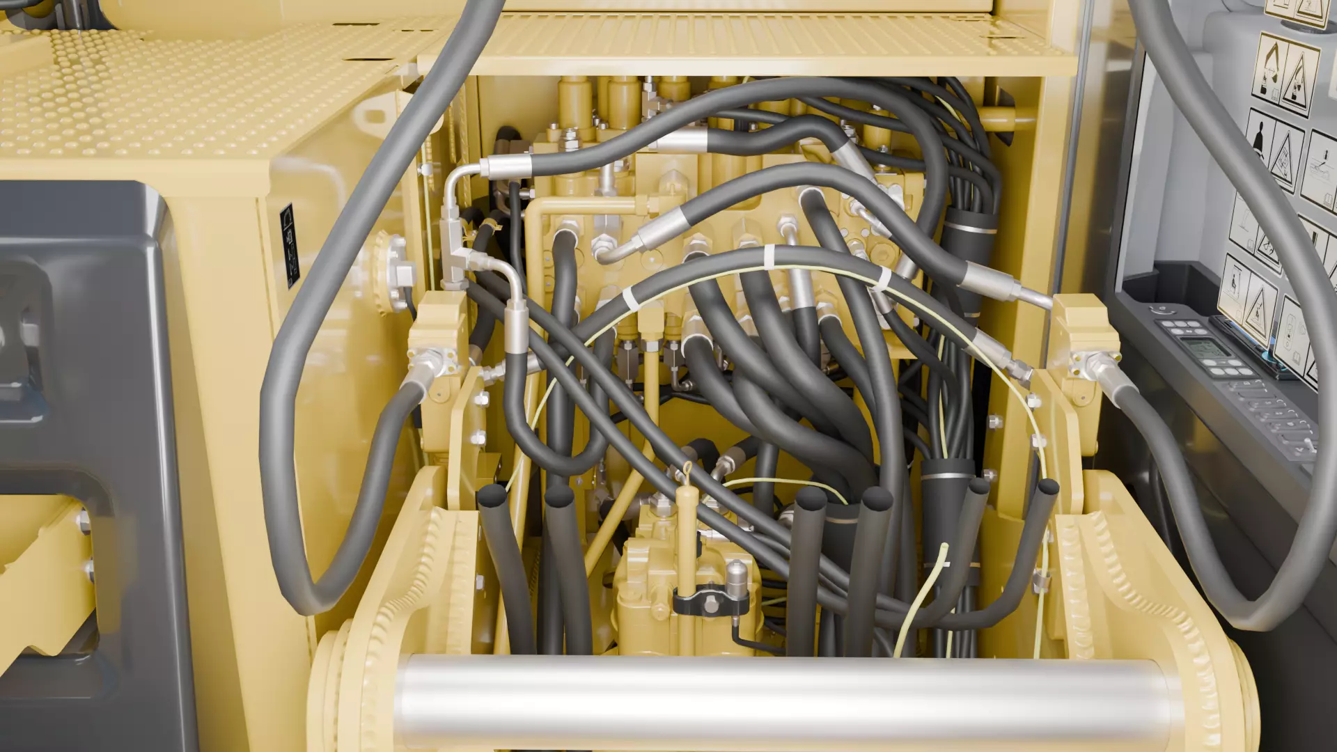 CAT excavator 312F 313F High Quality Cab 3D model_9