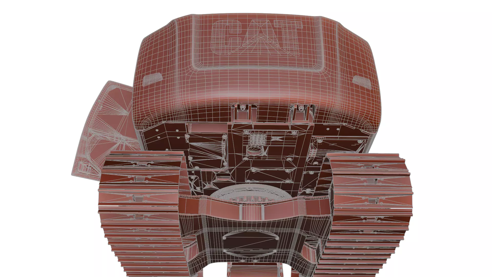 CAT excavator 312F 313F High Quality Cab 3D model_43