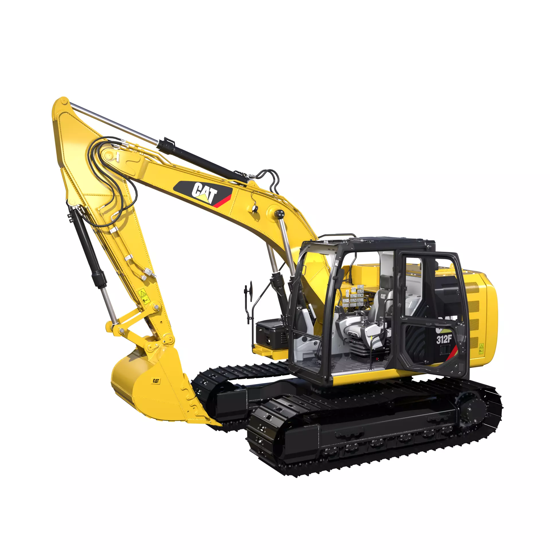 CAT excavator 312F 313F High Quality Cab 3D model_0