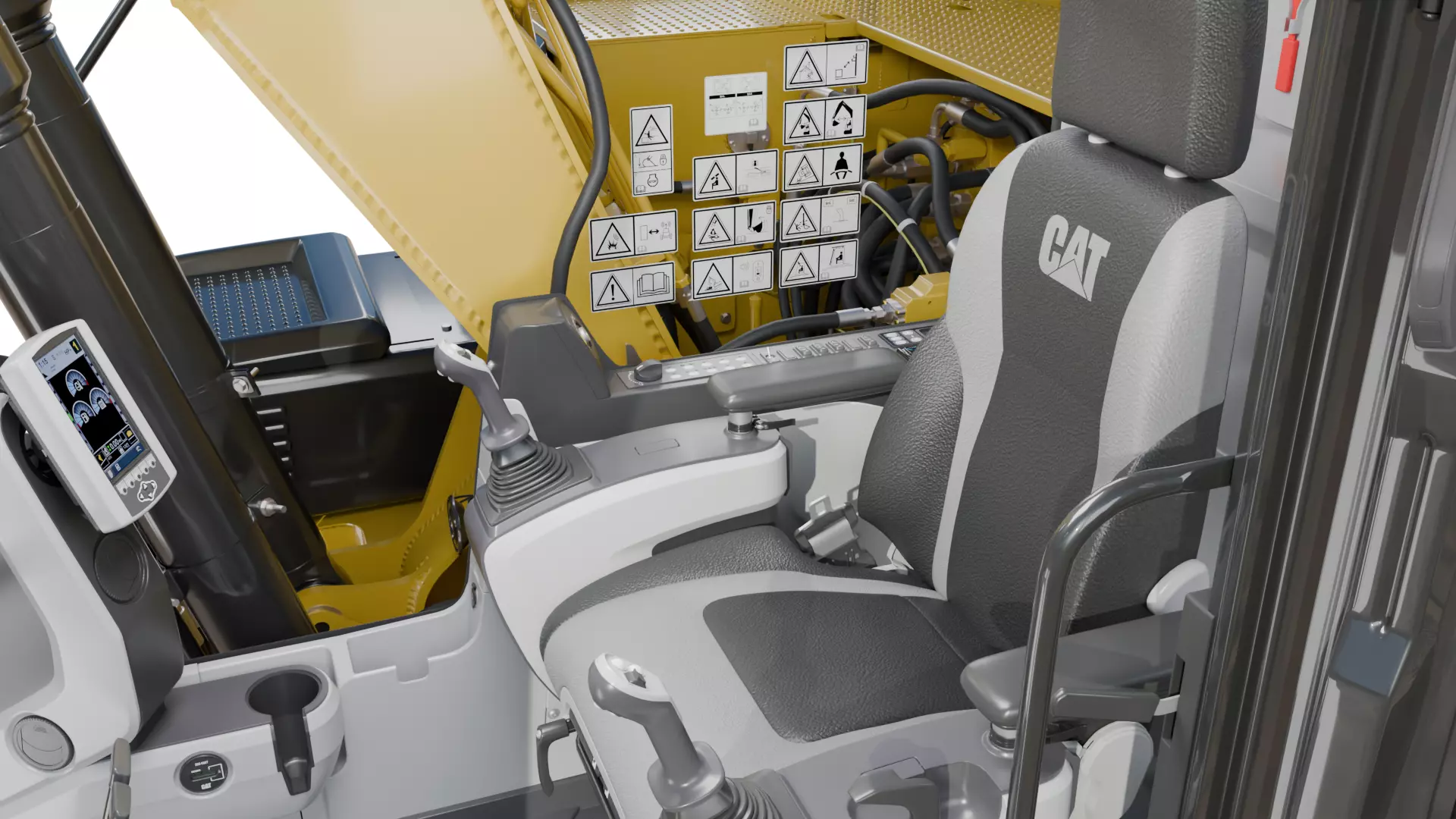 CAT excavator 312F 313F High Quality Cab 3D model_15