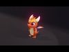 Orange Baby Dragon 3D Character with Audio Unity Unreal Ready Low-poly 3D model_2