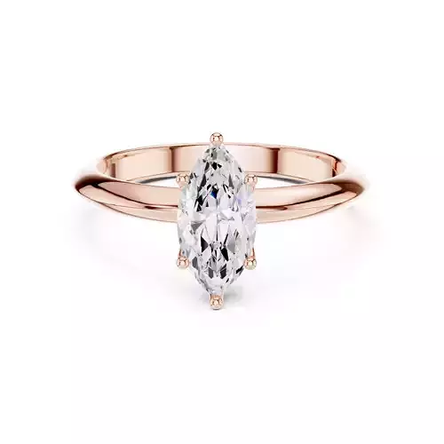 Solitaire 1CT Marquise Diamond Knife Edge Wedding Ring FileVideo