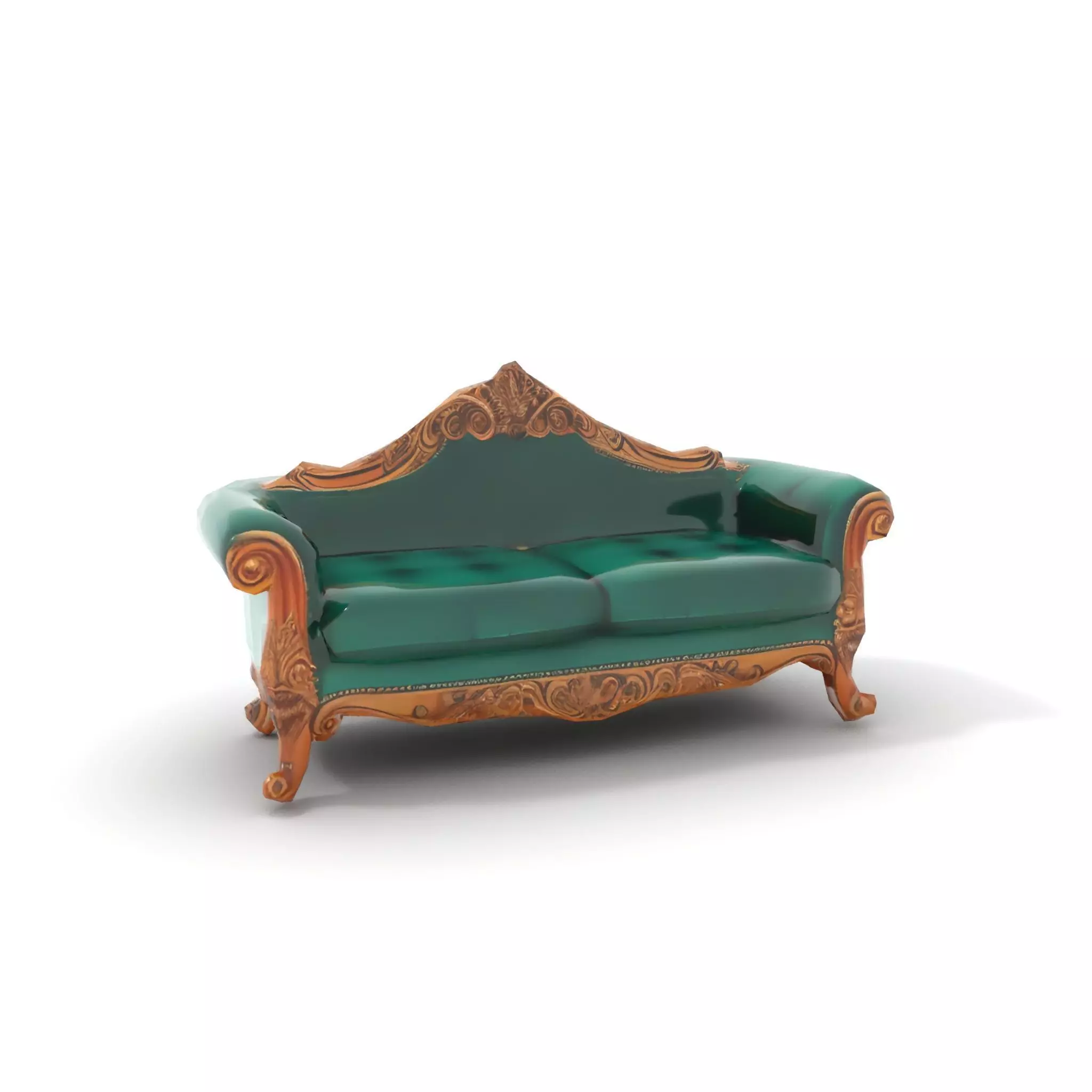 Elegant Emerald Sofa model pack Low-poly 3D model_9