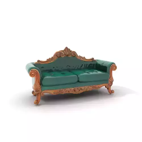 Elegant Emerald Sofa model pack Low-poly 3D model