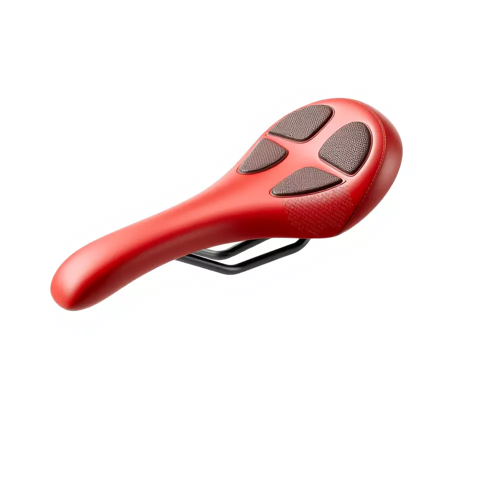 Red Leather Bicycle Saddle model pack Low-poly 3D model_2