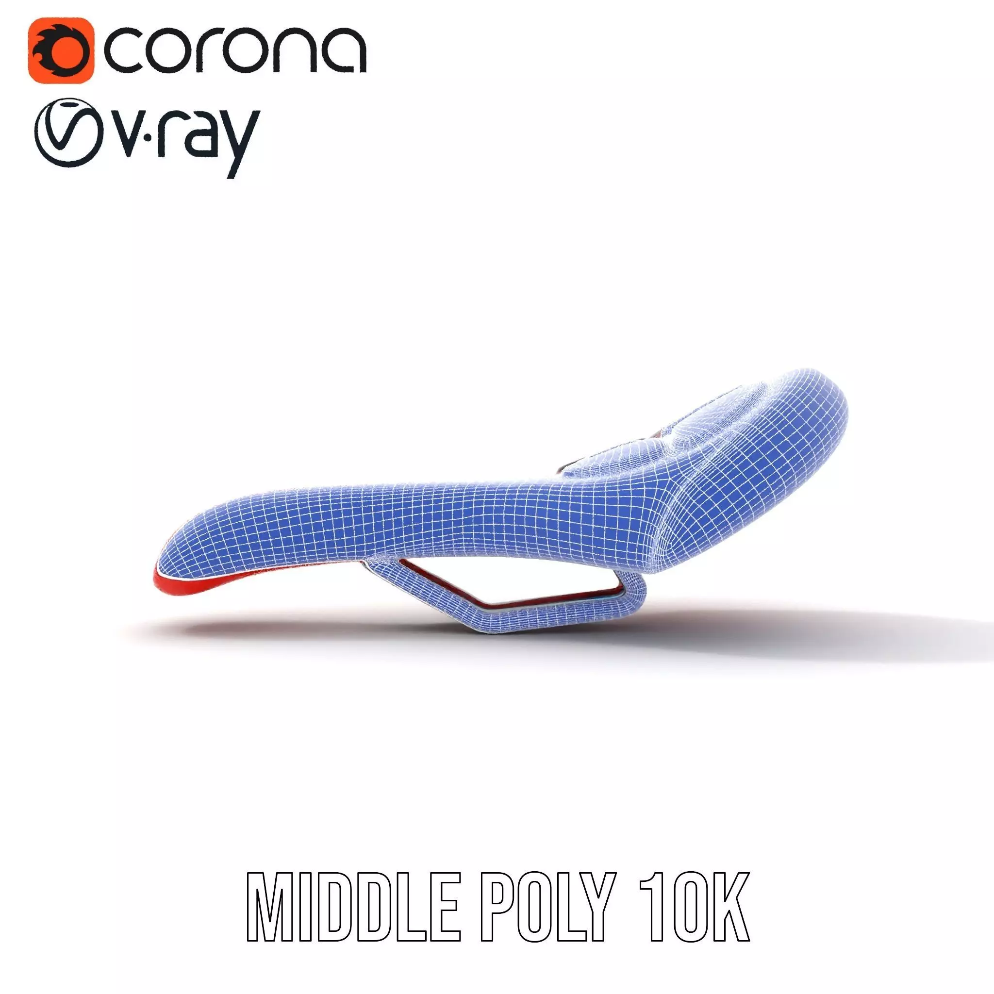 Red Leather Bicycle Saddle model pack Low-poly 3D model_27