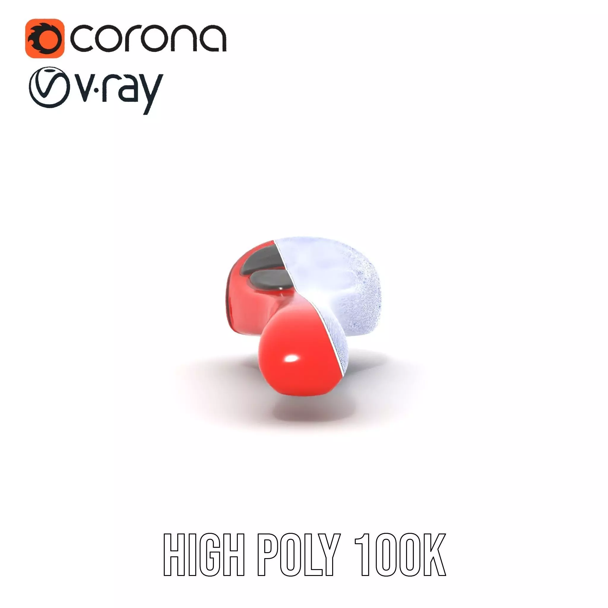 Red Leather Bicycle Saddle model pack Low-poly 3D model_34