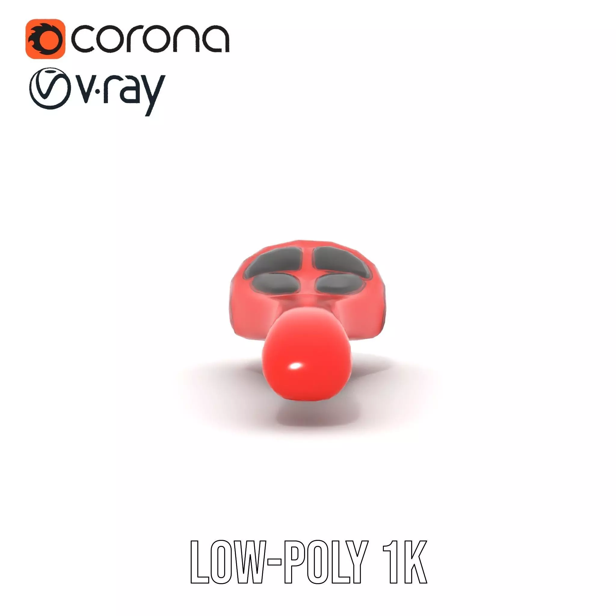 Red Leather Bicycle Saddle model pack Low-poly 3D model_12