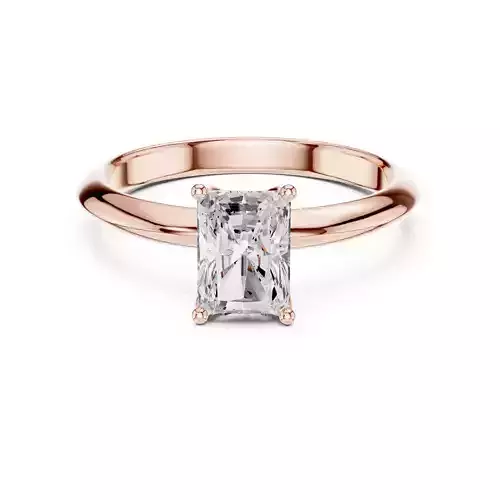 Solitaire 1CT Radiant Cut Diamond Knife Edge Shank Ring Video