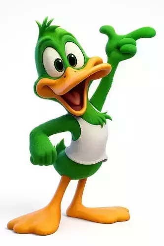 Looney Tunes Plunky Duck figure x2 STL ready to 3Dprint and DIY