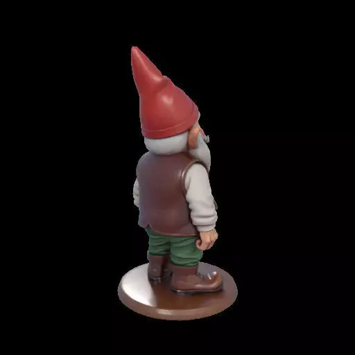 2238 Fairy Tale Gnome Color Full Body Figurine 3D print model_9