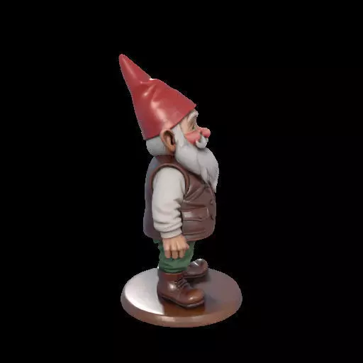 2238 Fairy Tale Gnome Color Full Body Figurine 3D print model_33
