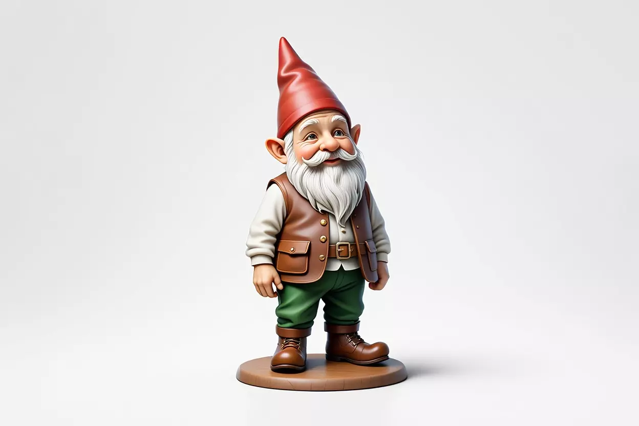 2238 Fairy Tale Gnome Color Full Body Figurine 3D print model_2