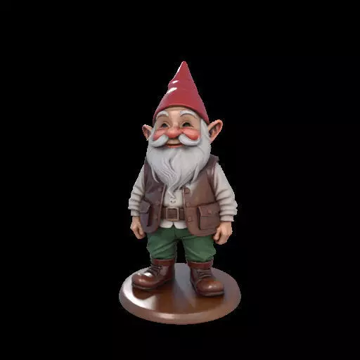 2238 Fairy Tale Gnome Color Full Body Figurine 3D print model_28
