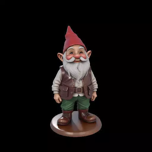 2238 Fairy Tale Gnome Color Full Body Figurine 3D print model_7