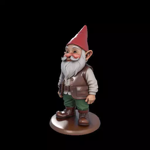 2238 Fairy Tale Gnome Color Full Body Figurine 3D print model_26