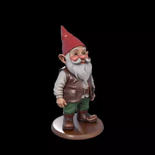 2238 Fairy Tale Gnome Color Full Body Figurine 3D print model_29