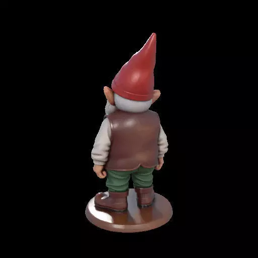 2238 Fairy Tale Gnome Color Full Body Figurine 3D print model_15