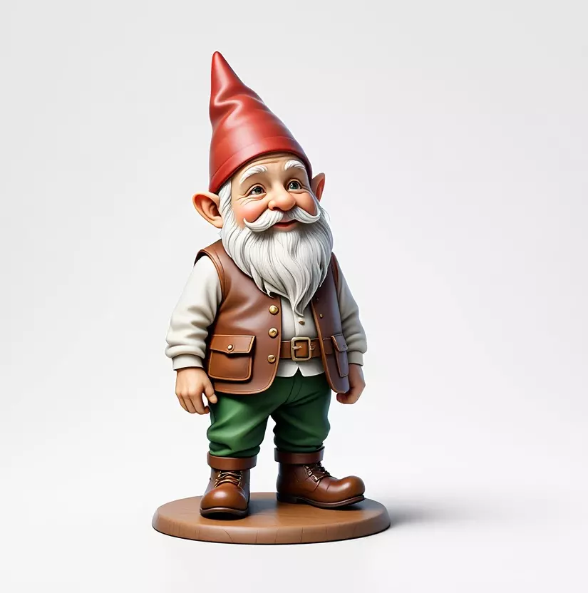 2238 Fairy Tale Gnome Color Full Body Figurine 3D print model_3