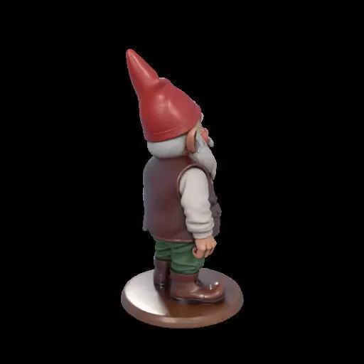 2238 Fairy Tale Gnome Color Full Body Figurine 3D print model_8