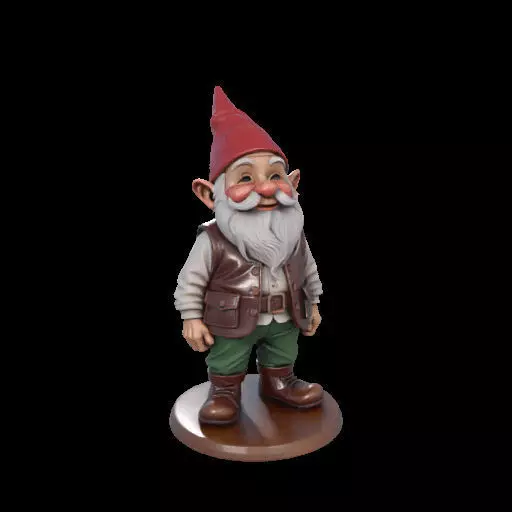 2238 Fairy Tale Gnome Color Full Body Figurine 3D print model_18