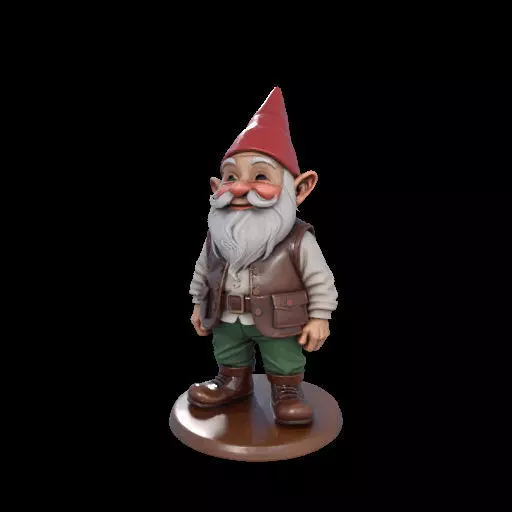 2238 Fairy Tale Gnome Color Full Body Figurine 3D print model_27