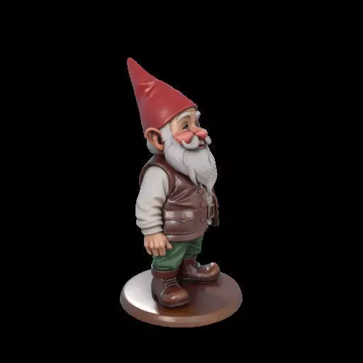 2238 Fairy Tale Gnome Color Full Body Figurine 3D print model_31