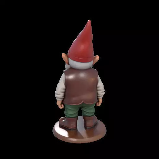 2238 Fairy Tale Gnome Color Full Body Figurine 3D print model_14