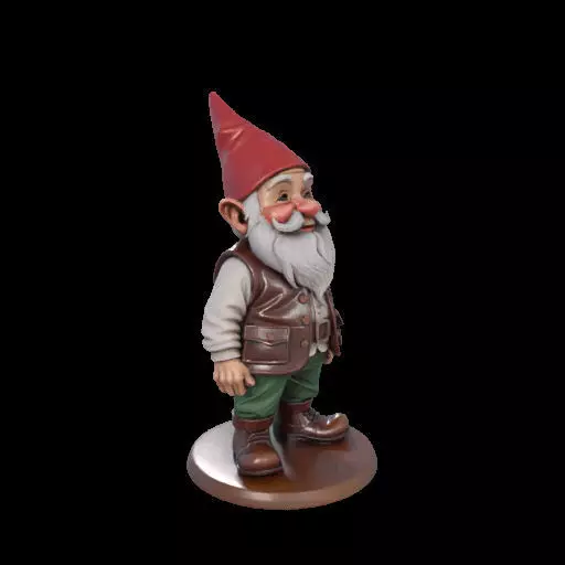 2238 Fairy Tale Gnome Color Full Body Figurine 3D print model_30