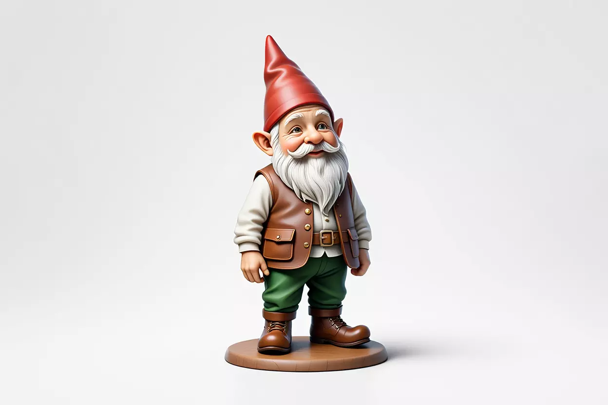 2238 Fairy Tale Gnome Color Full Body Figurine 3D print model_0