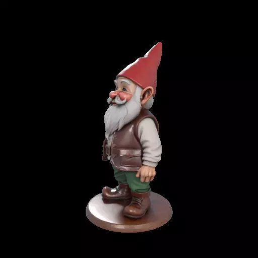 2238 Fairy Tale Gnome Color Full Body Figurine 3D print model_24
