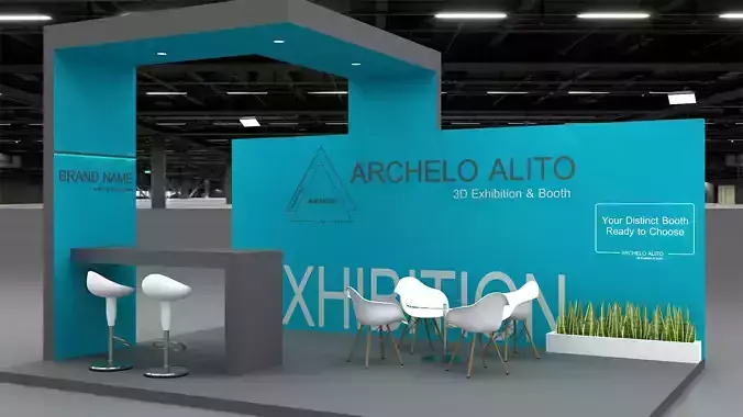 exhibition stand 3d model