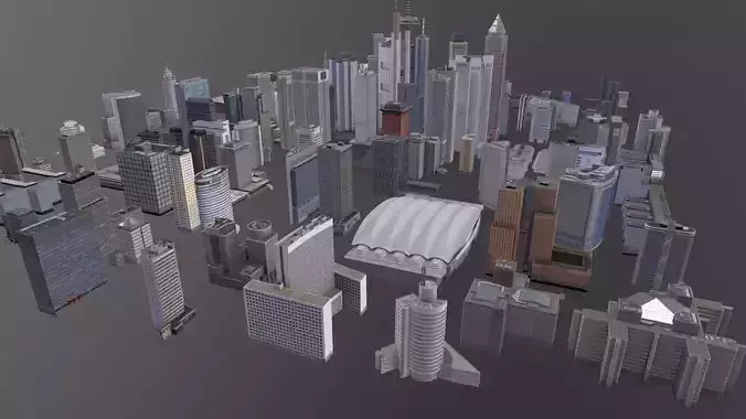 City Buildings Pack Vol2 101-200 With LODs