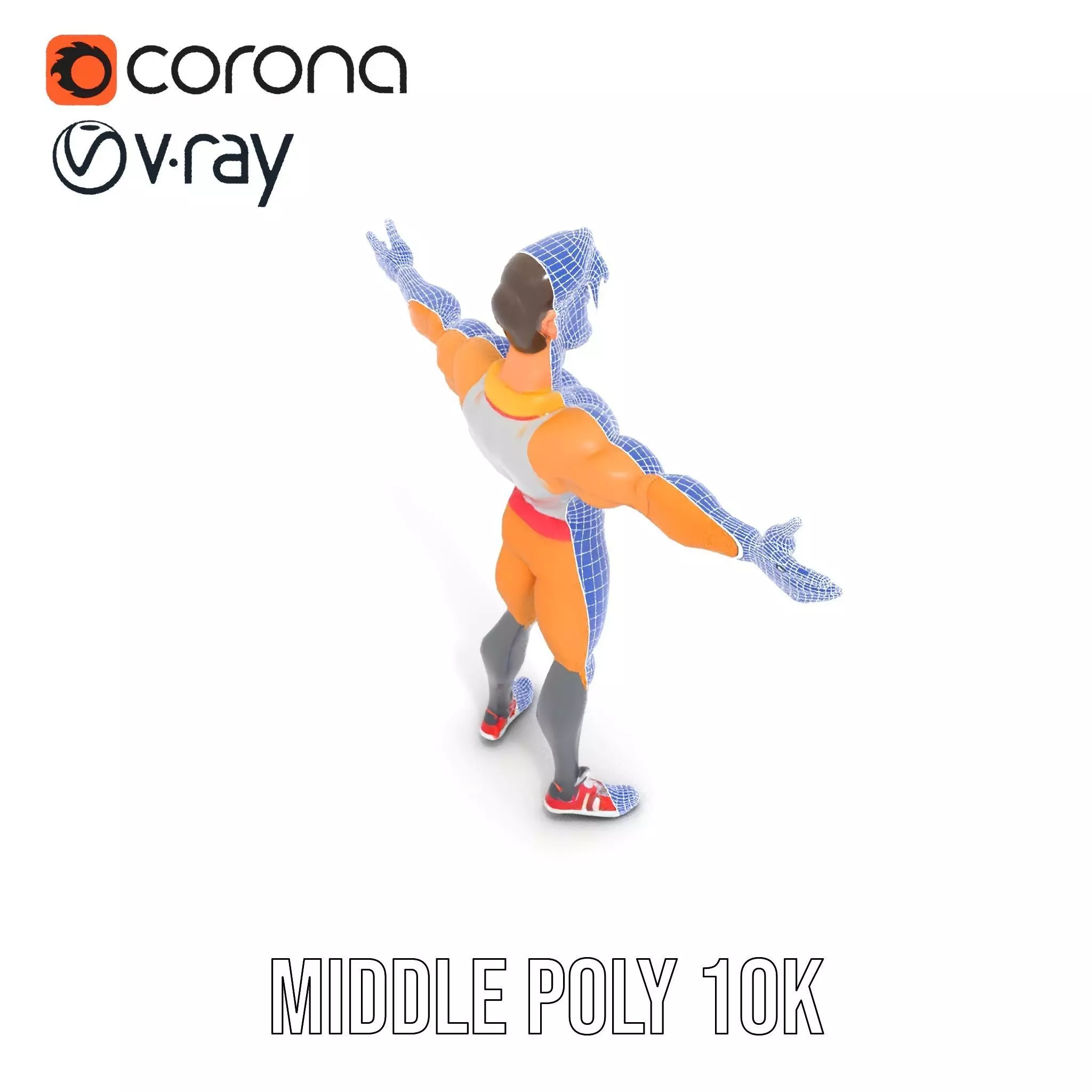 Heroic Superhero Character model pack Low-poly 3D model_26