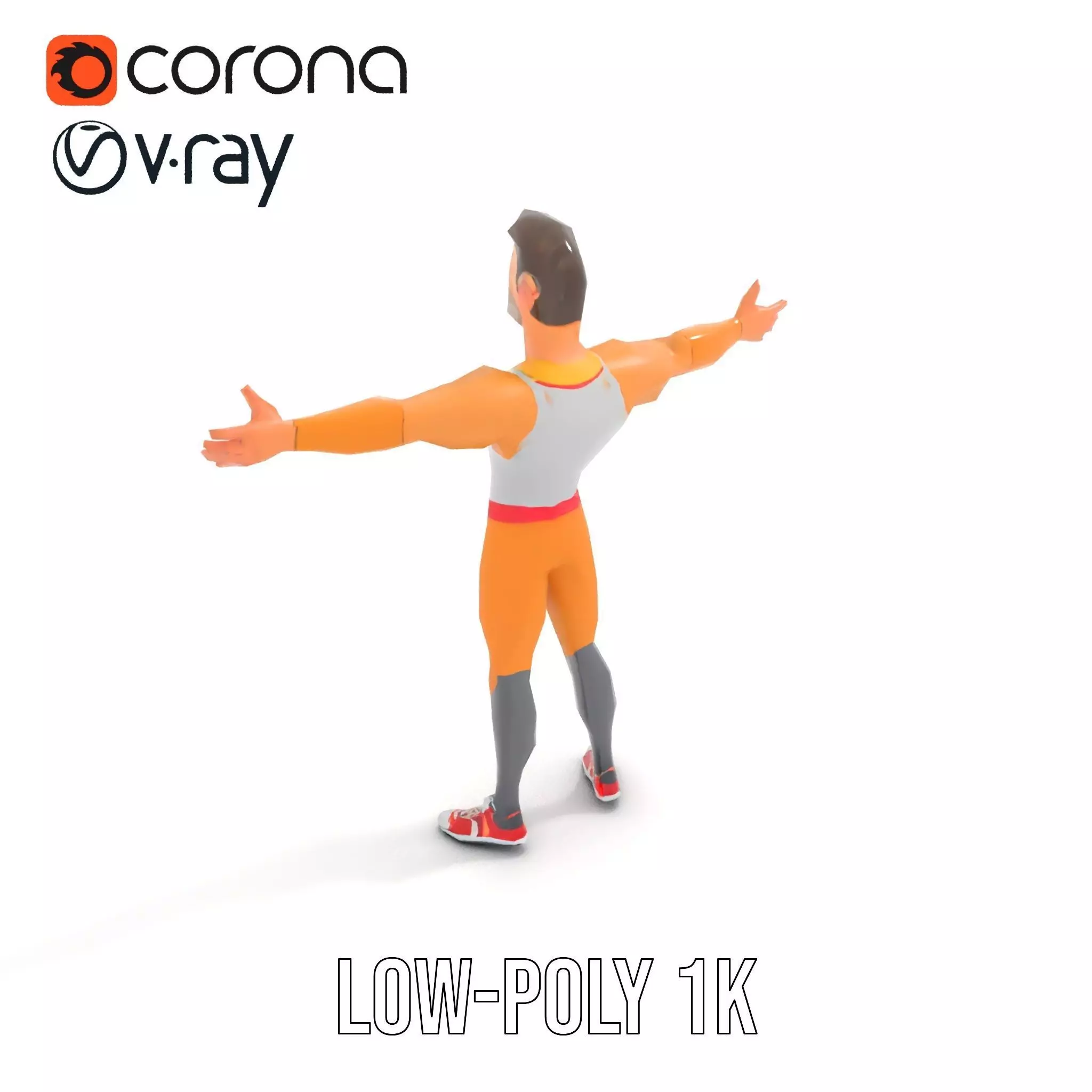 Heroic Superhero Character model pack Low-poly 3D model_9