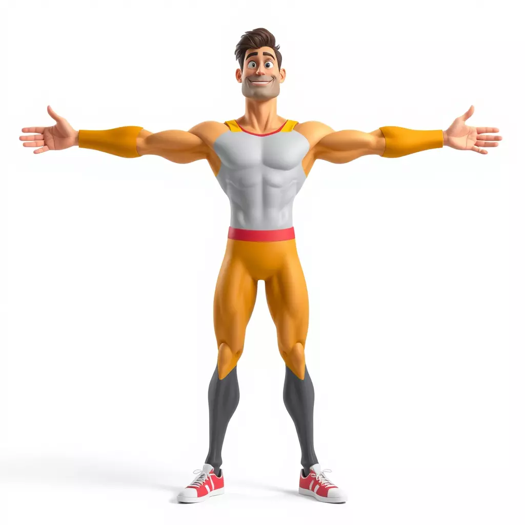 Heroic Superhero Character model pack Low-poly 3D model_2