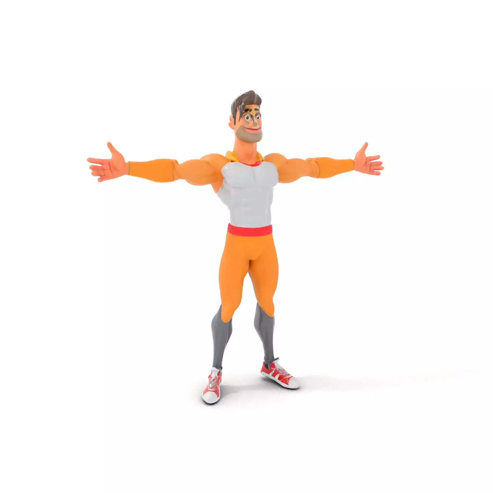 Heroic Superhero Character model pack Low-poly 3D model_0