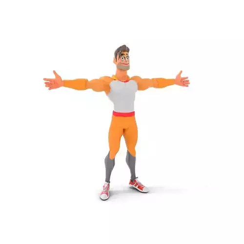 Heroic Superhero Character model pack Low-poly 3D model