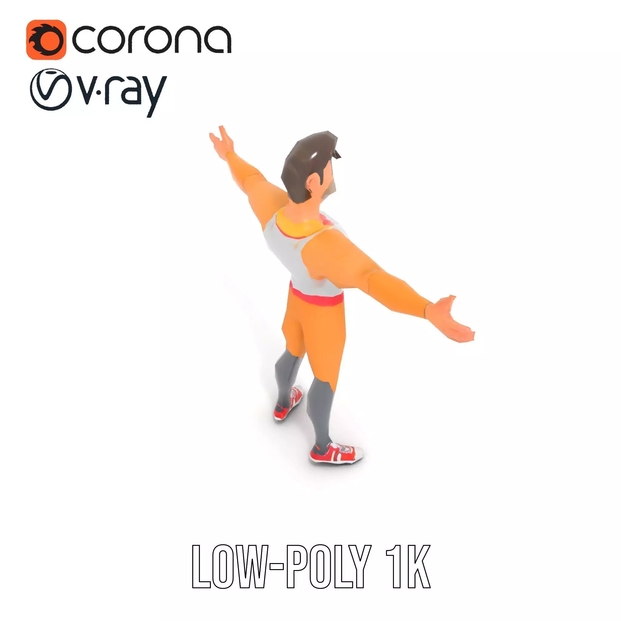 Heroic Superhero Character model pack Low-poly 3D model_24