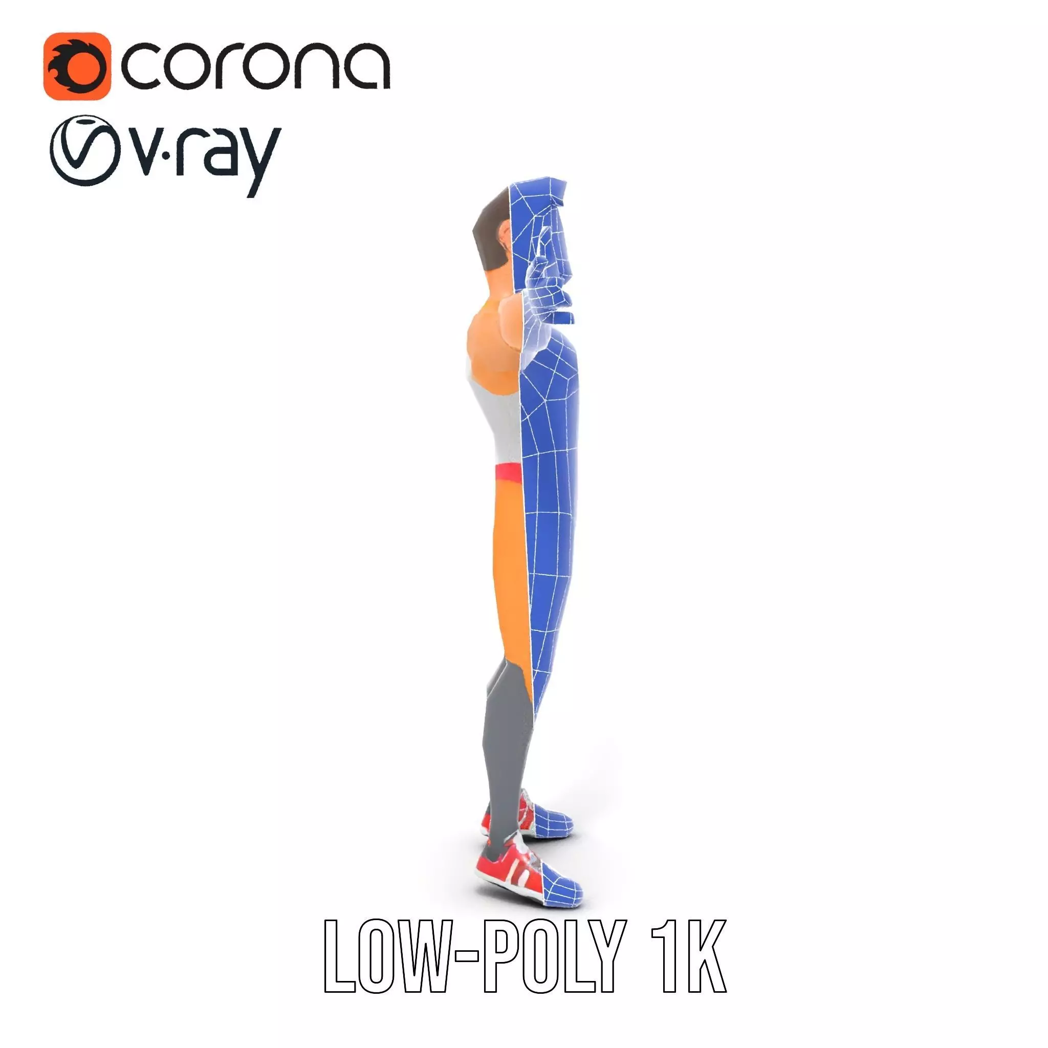 Heroic Superhero Character model pack Low-poly 3D model_27