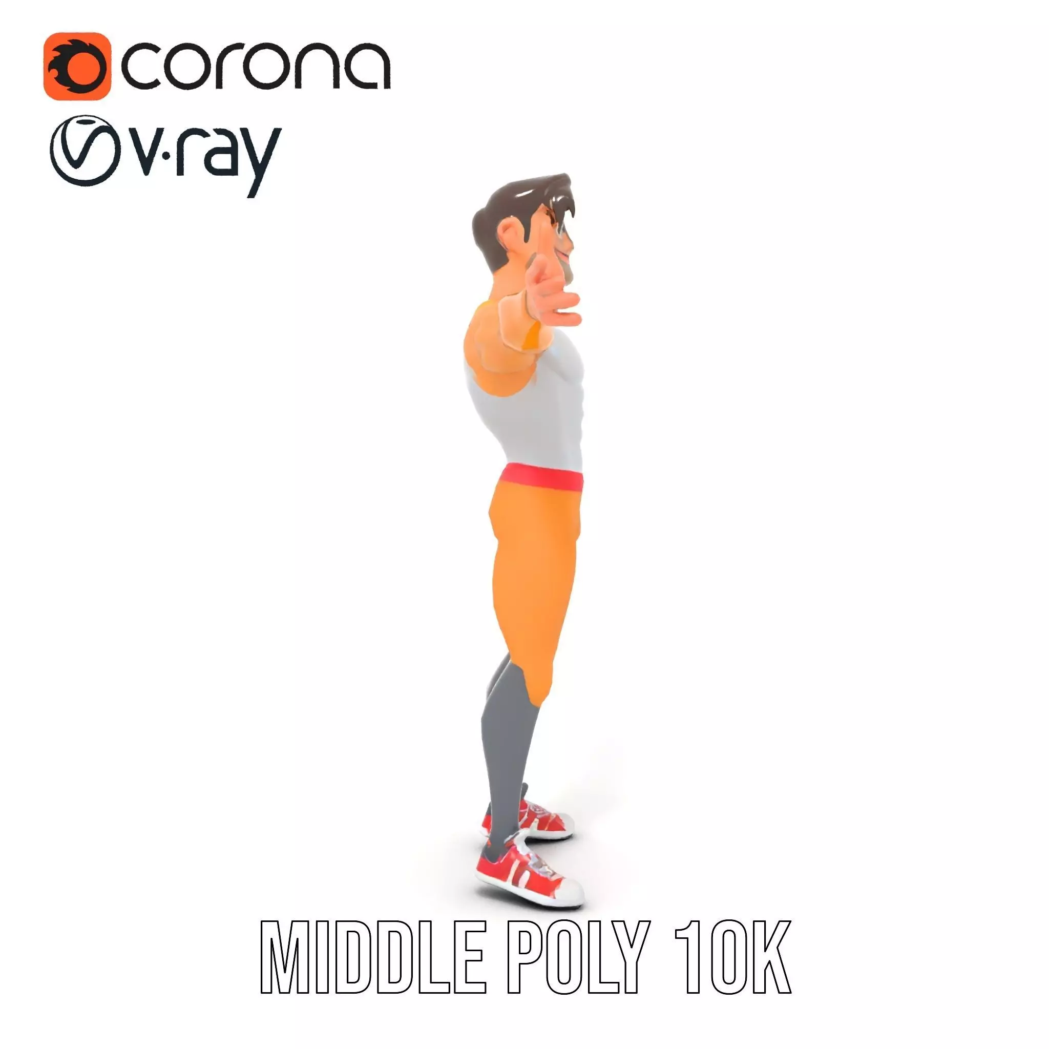 Heroic Superhero Character model pack Low-poly 3D model_11