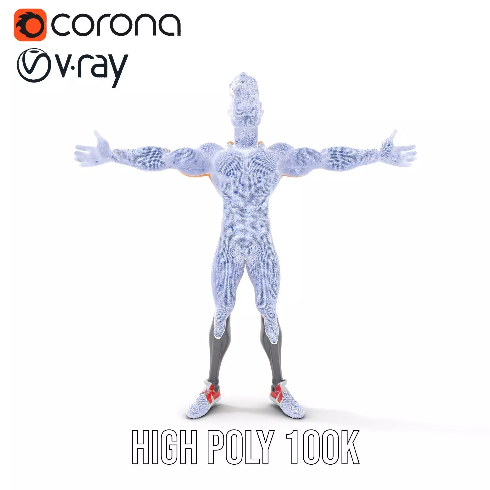 Heroic Superhero Character model pack Low-poly 3D model_34