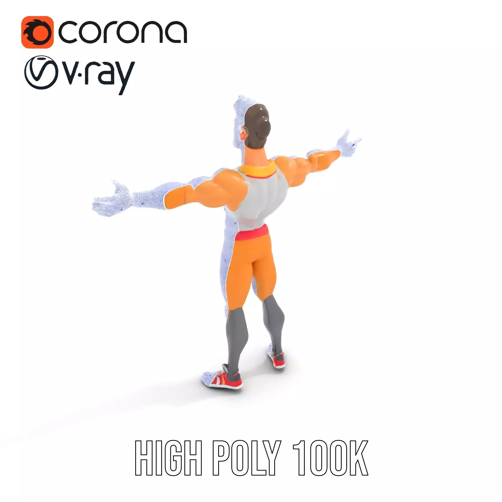 Heroic Superhero Character model pack Low-poly 3D model_28