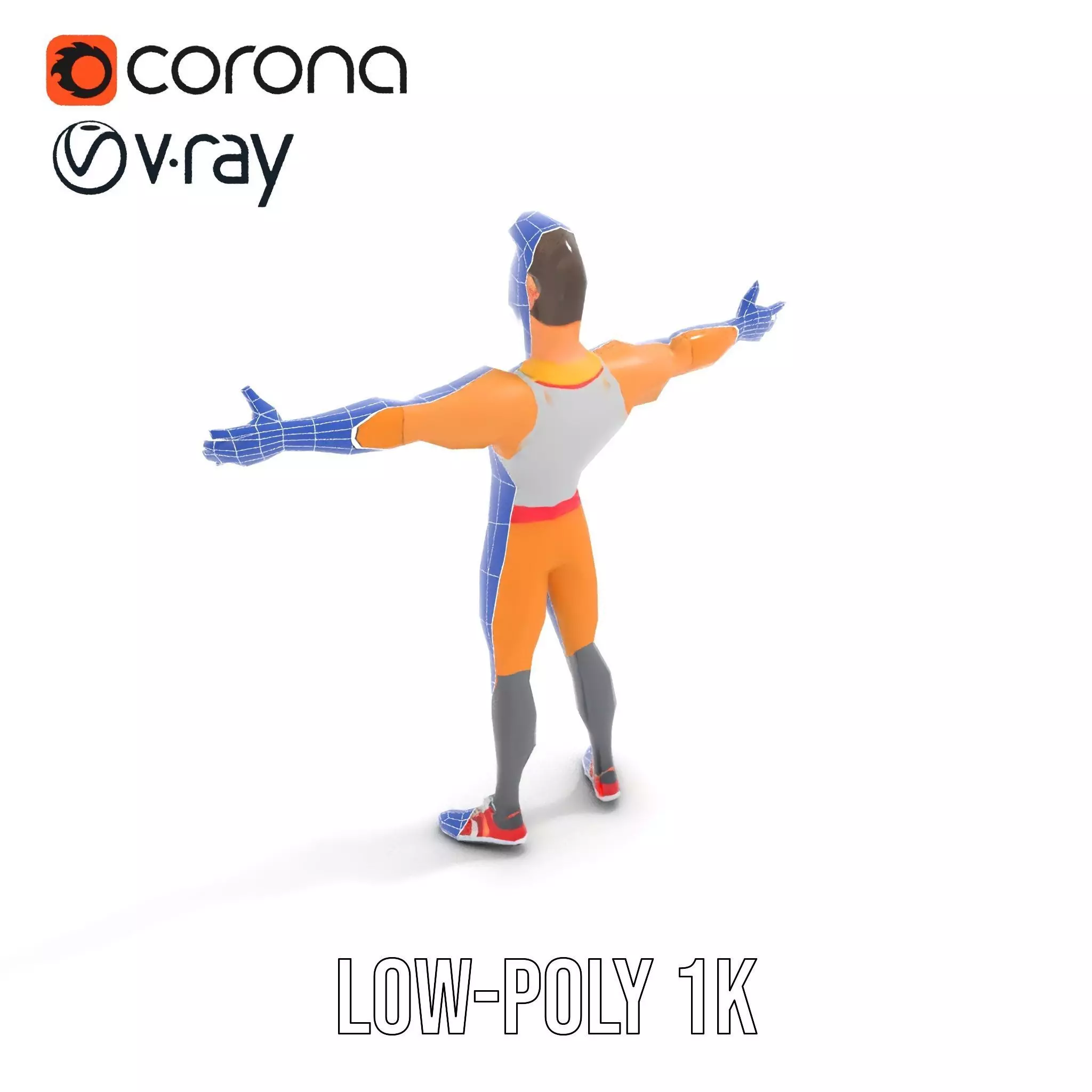 Heroic Superhero Character model pack Low-poly 3D model_12